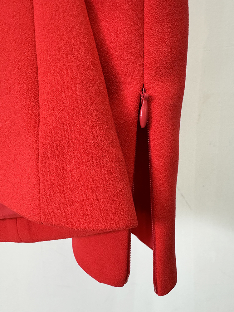 Zipper Personality Sexy Solid off Shoulder Blazer - Image 7