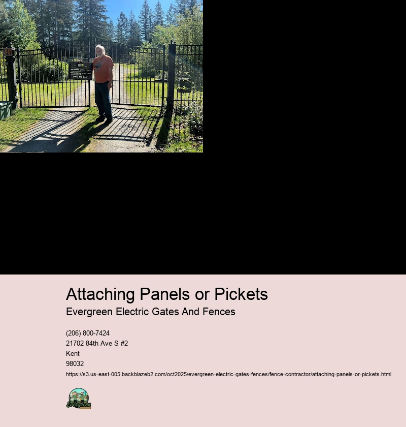 Attaching Panels or Pickets