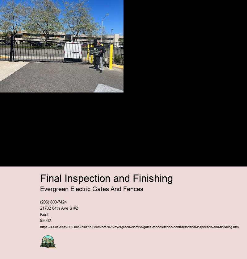 Final Inspection and Finishing