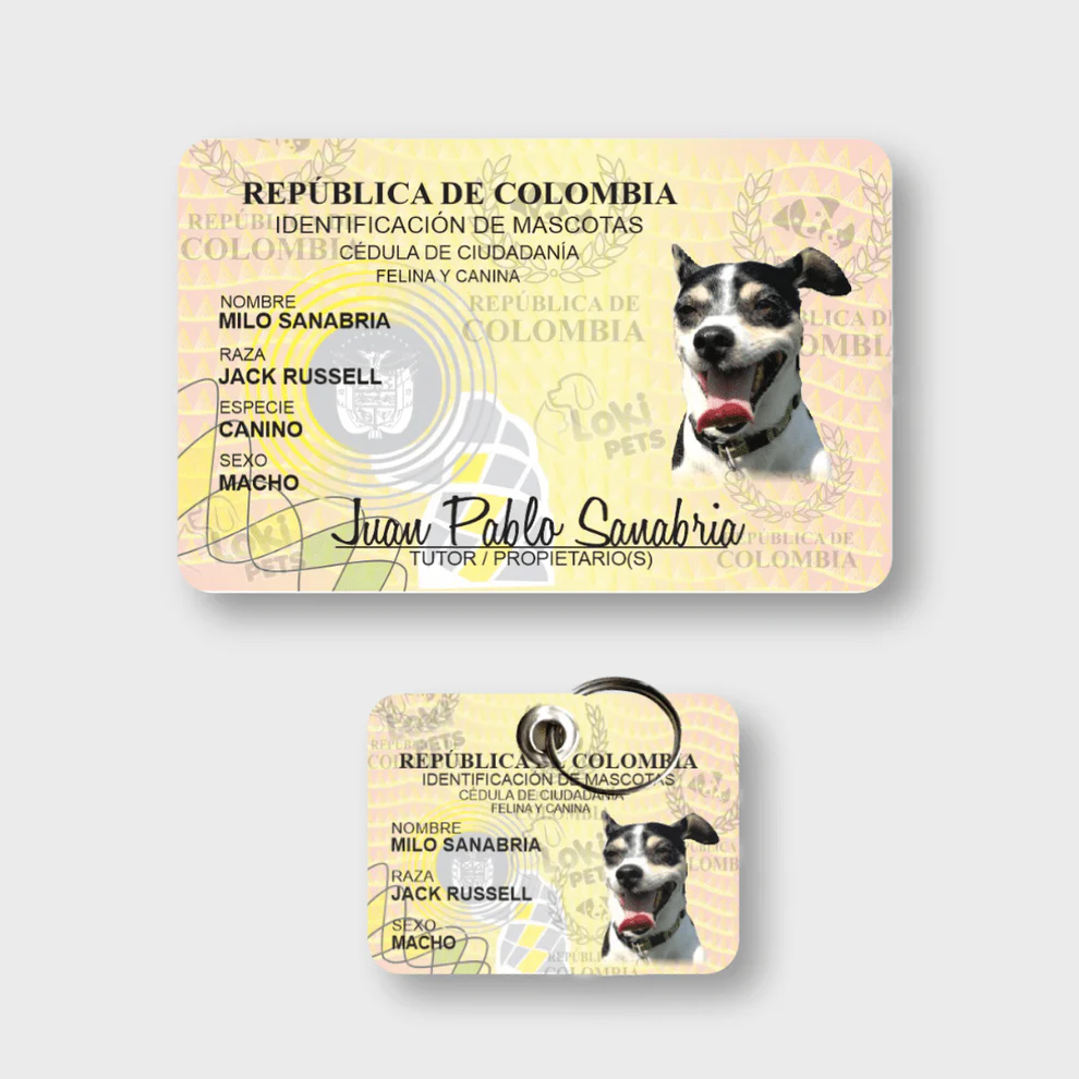 Cédula antigua para mascota