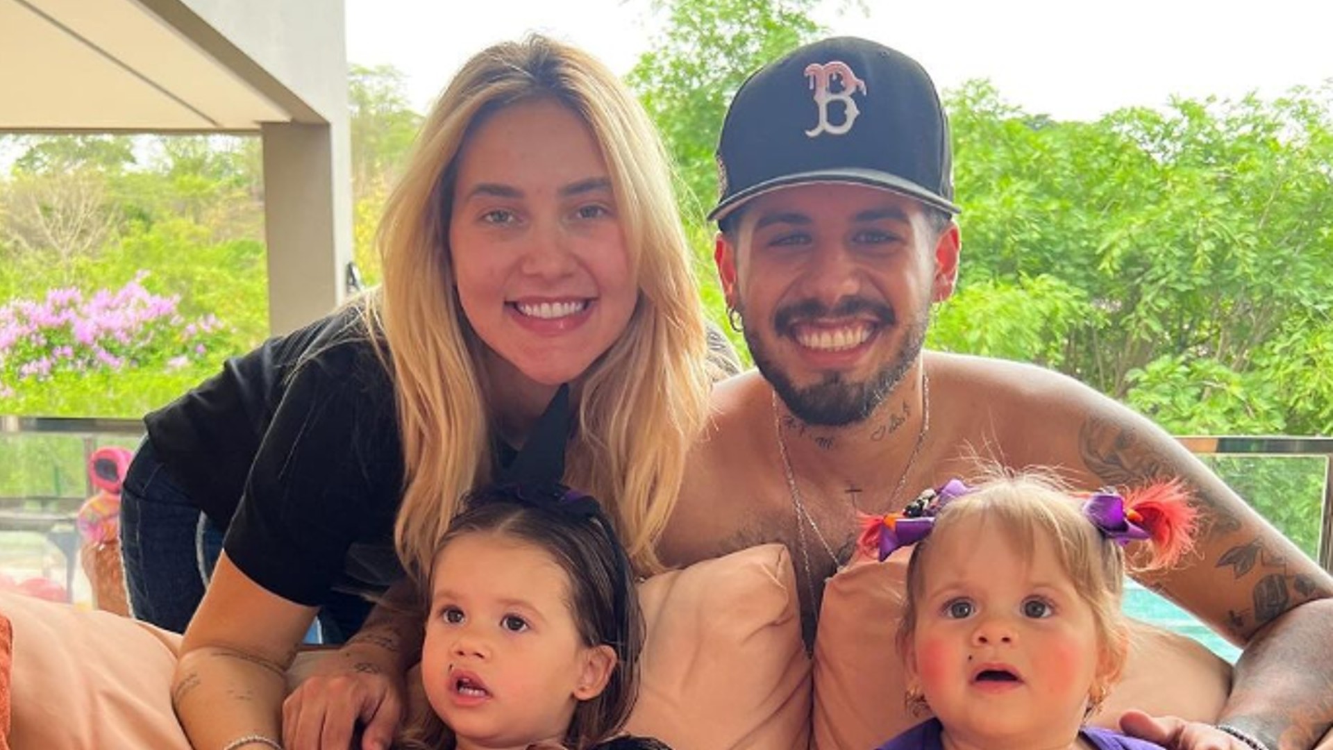 Virginia Fonseca e Zé Felipe com as filhas Maria Alice e Maria Flor
