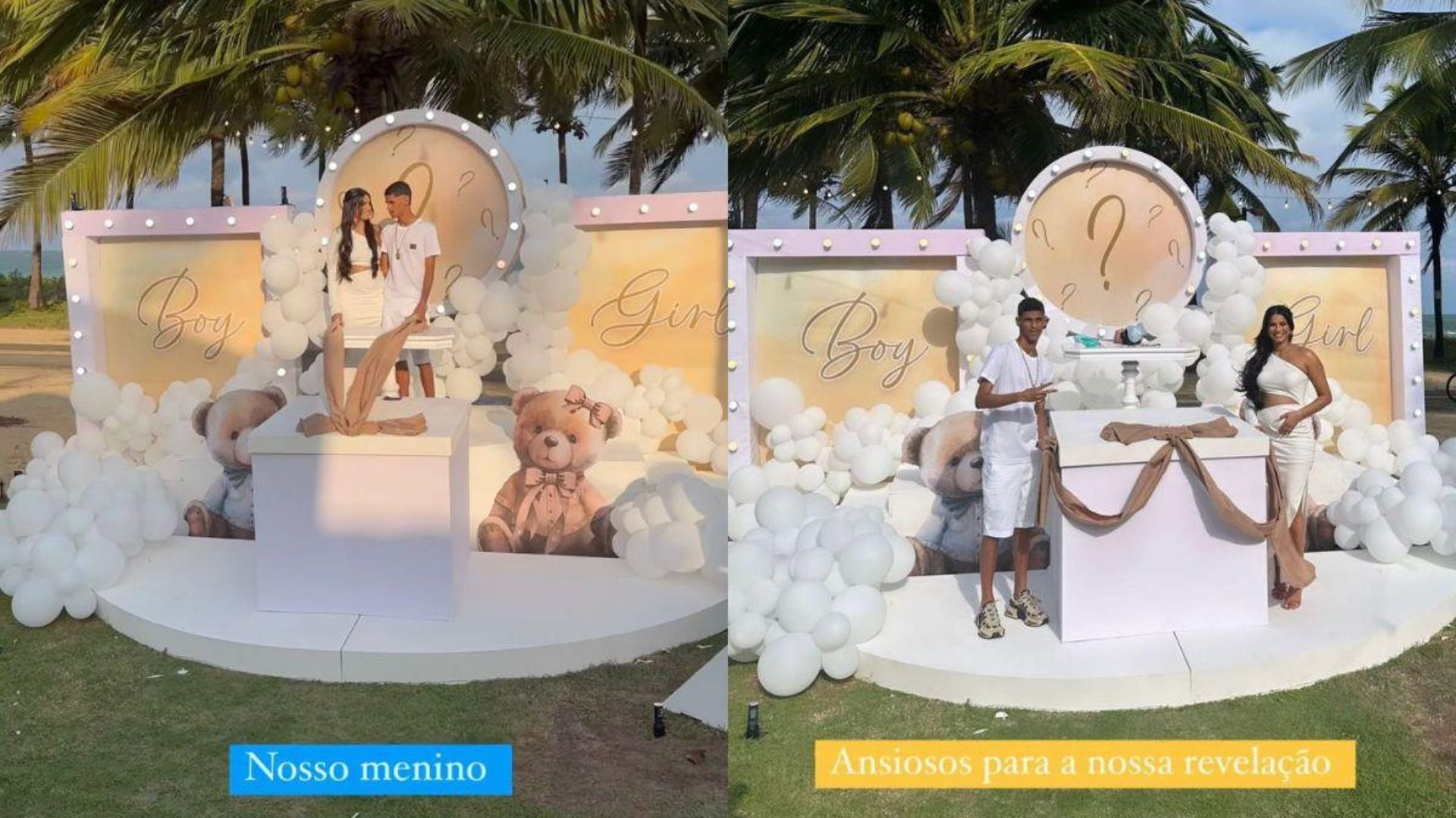 Ch&aacute; revela&ccedil;&atilde;o de filho de Luva de Pedreiro e T&aacute;vila Gomes