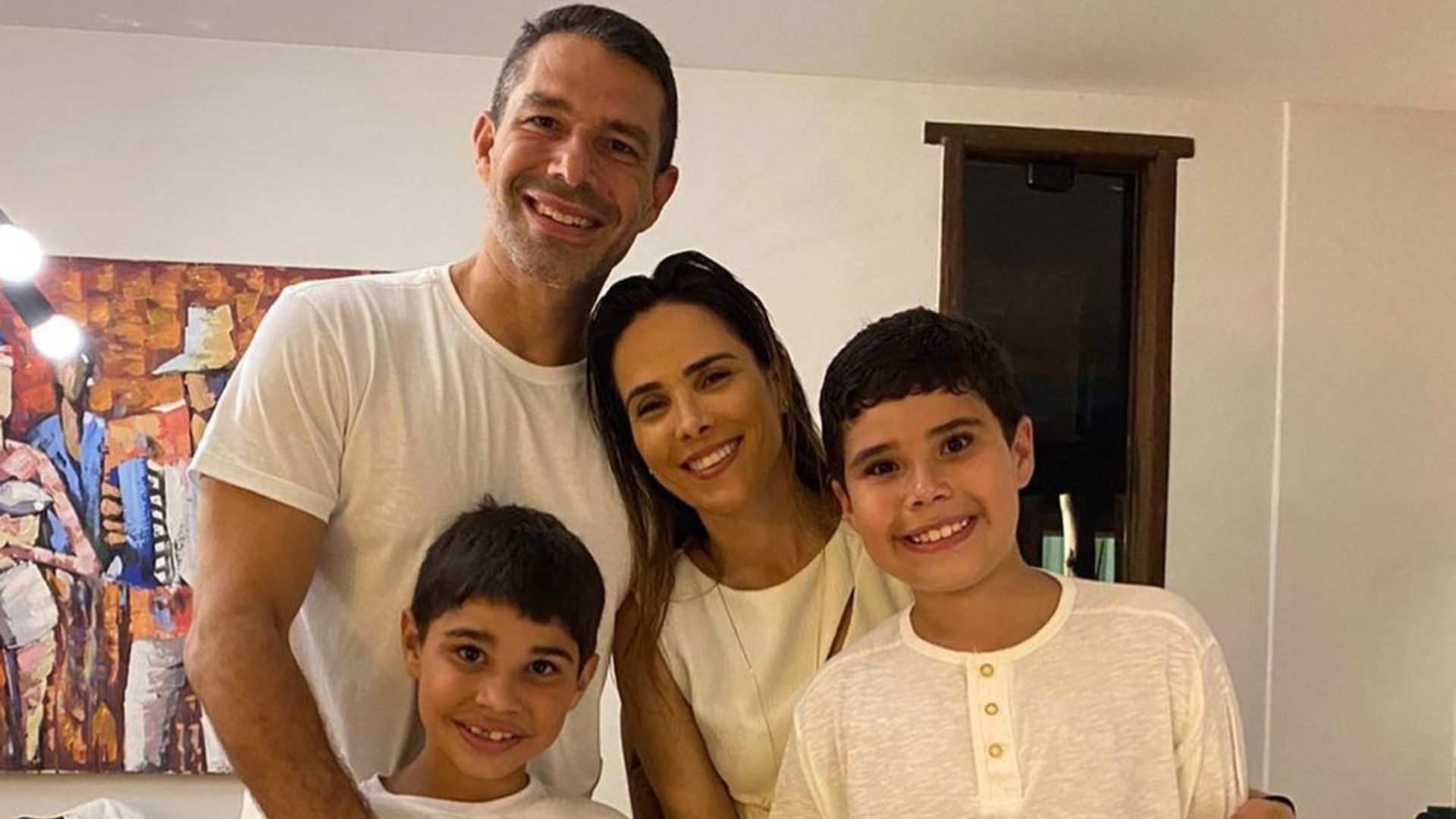 Marcus Buaiz, Wanessa Camargo e os filhos, Jos&eacute; Marcus e Jo&atilde;o Francisco