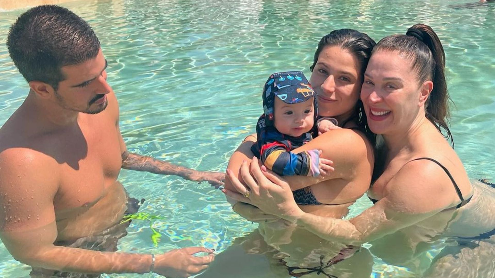 Edson Celulari, Luca, Sophia e Claudia Raia