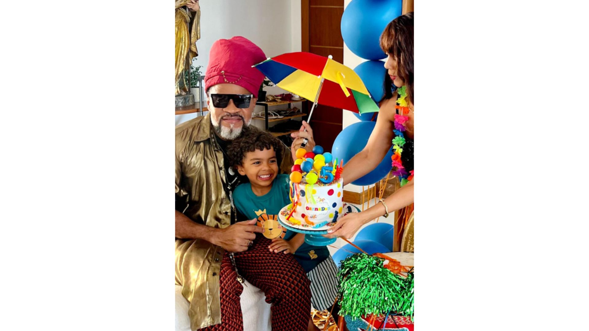 Carlinhos Brown e o filho