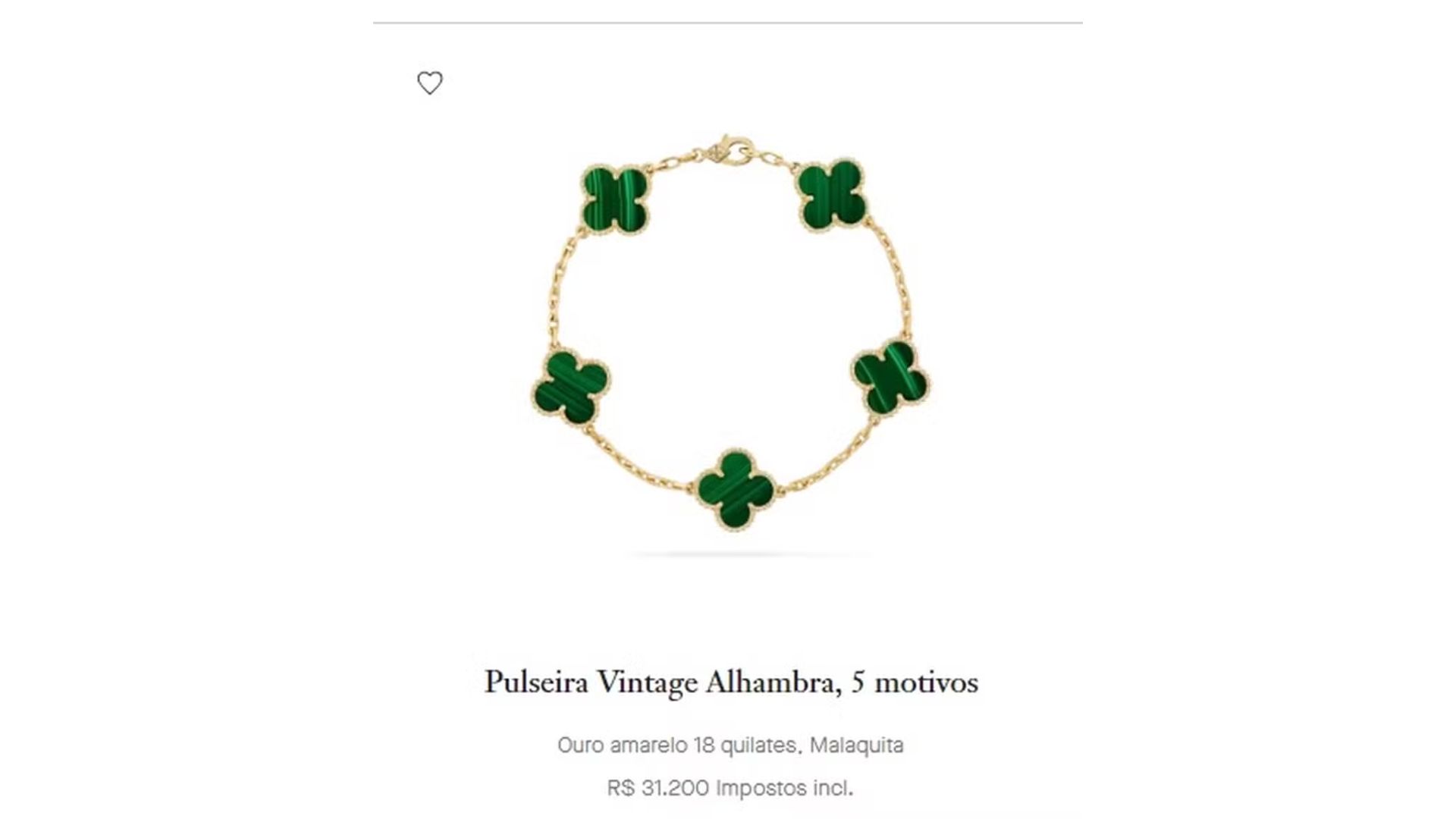 O acessório é de luxo