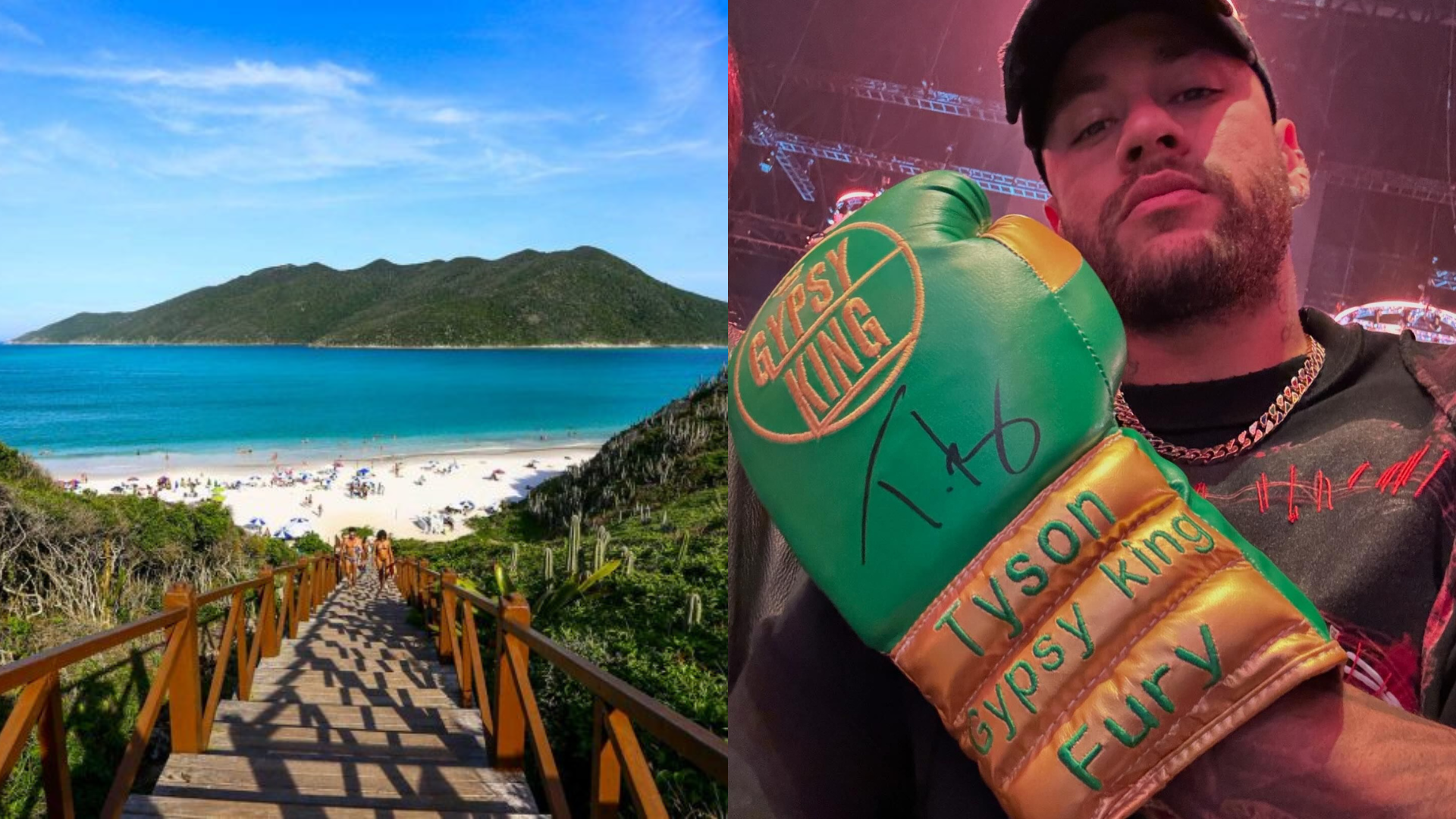 Neymar e praia