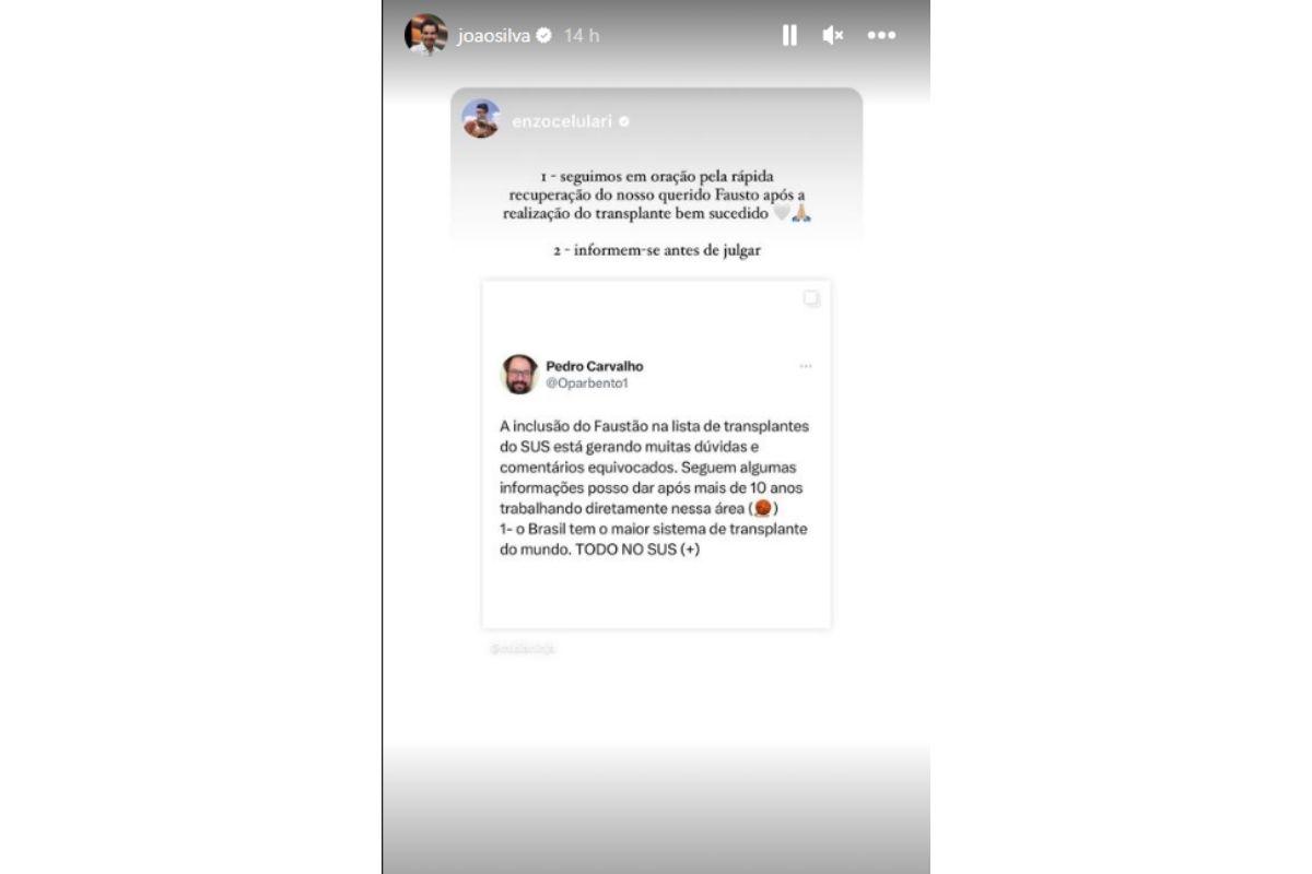 Faustão, filho de Faustão, João Guilherme Silva, Fausto Silva, família de Faustão, cirurgia Faustão, estado de saúde de Faustão, doação de órgãos Faustão