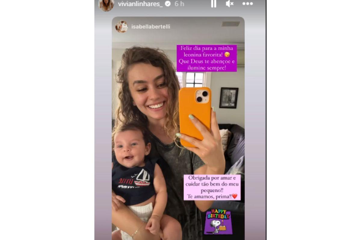 Namorada de Rafael Cardoso é vista com bebê no dia do aniversário