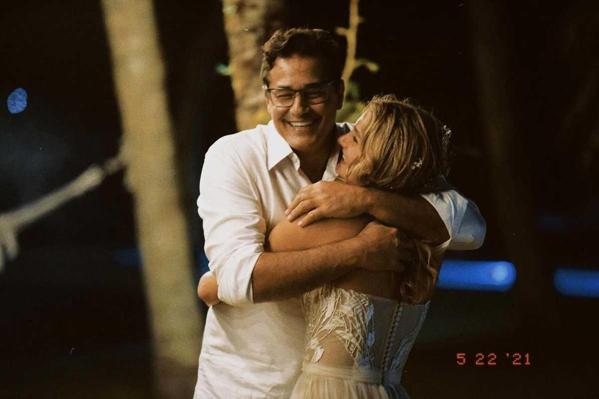 Luciano Szafir e a filha Sasha Meneghel, fruto do ex relacionamento com Xuxa Meneghel