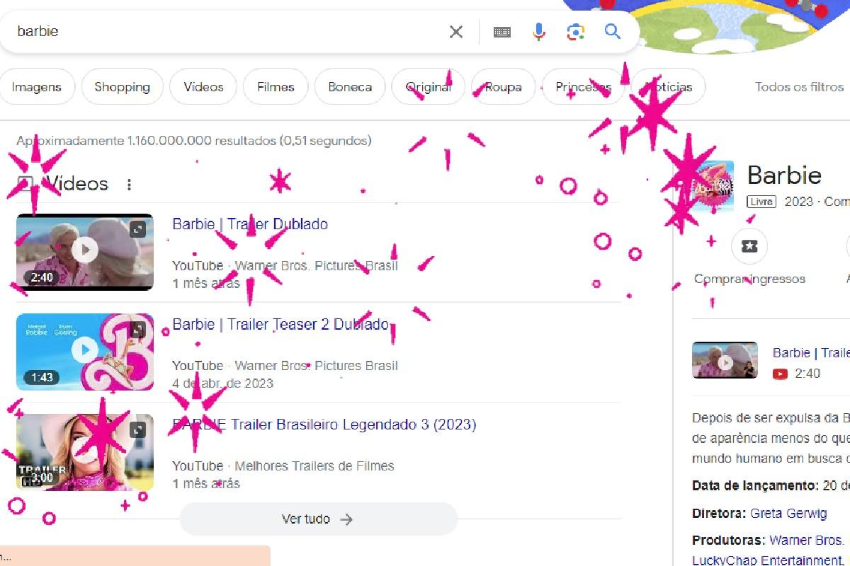 Ação promocional Google Barbie