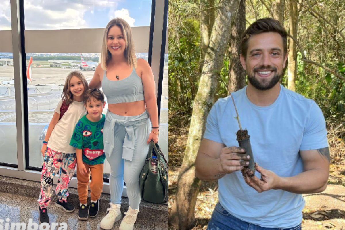 Mari Bridi viaja com os filhos em meio a polêmica de Rafael Cardoso