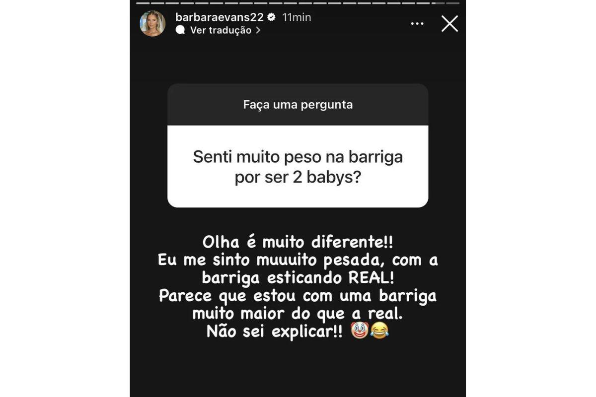 Bárbara respondeu o seguidor