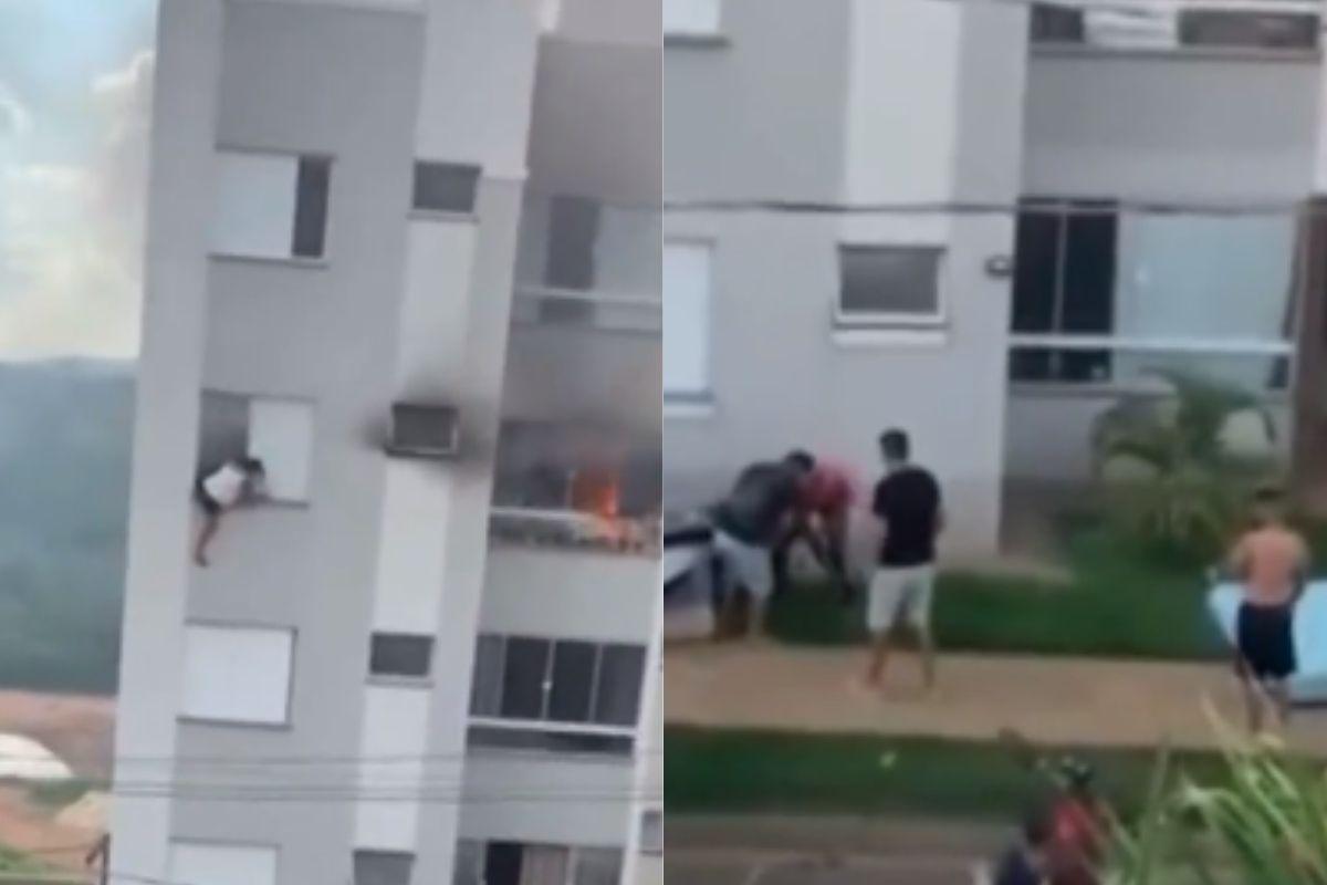 Neta coloca fogo em sofá e avós escapam pela janela, avós pulam pela janela porque neta colocou fogo em sofá, criança coloca fogo em sofá e tranca avós, avó coloca neta de castigo por pesquisar rituais de bruxaria, menina que colocou fogo no sofá, avós que pularam janela