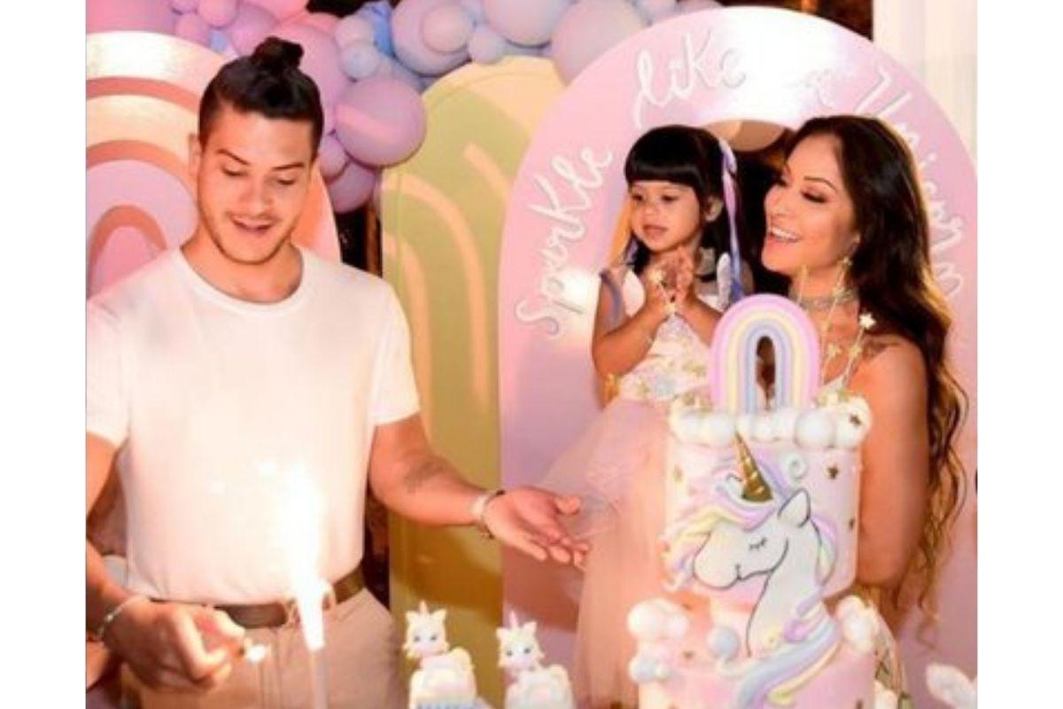 Arthur Aguiar relembra festa de 3 anos da filha