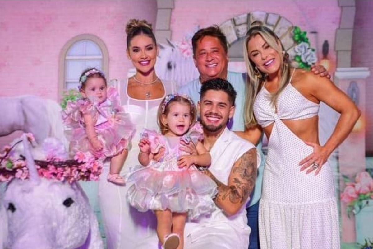 Leonardo vai a festa da neta Maria Alice