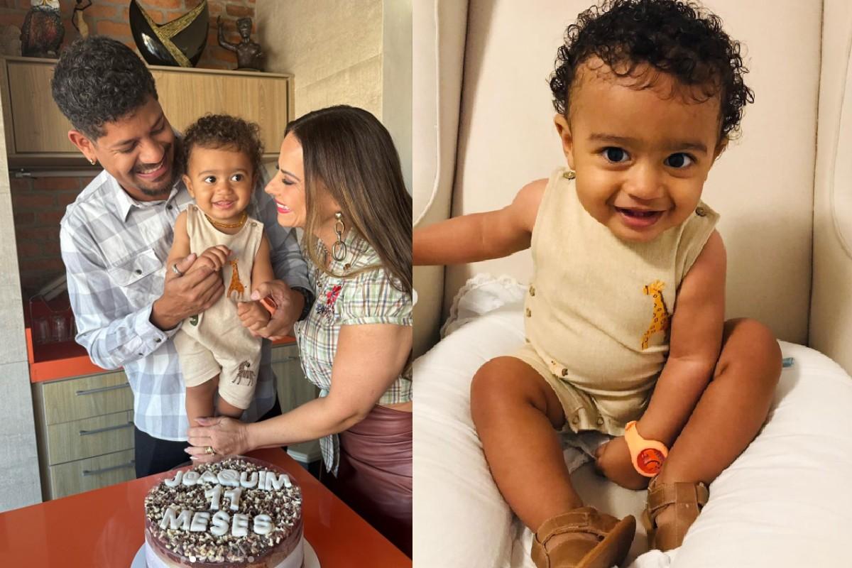 Viviane Araújo e o filho
