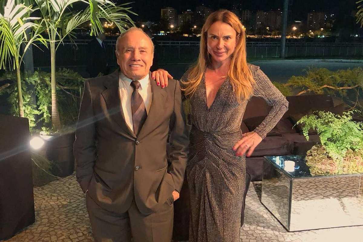Stênio Garcia e a esposa
