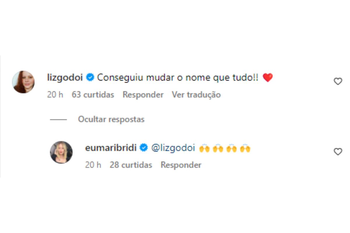 Mari Bridi respondeu uma seguidora sobre retirar o sobrenome de Rafael Cardoso