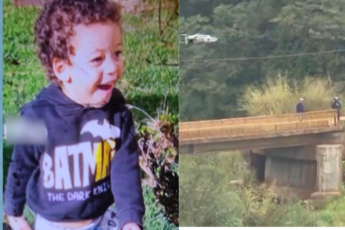 Thiago tem 2 anos e está desparecido desde que foi passar o dia no parque com a mãe e o padrasto