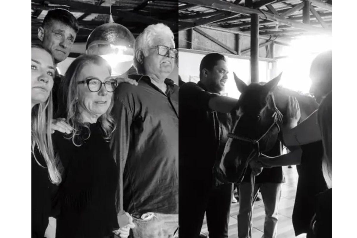 O cavalo foi no velório da criança