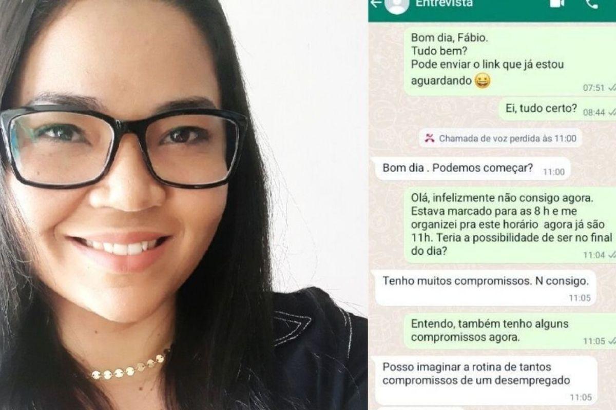 Samara Braga mostra preconceito em entrevista de emprego