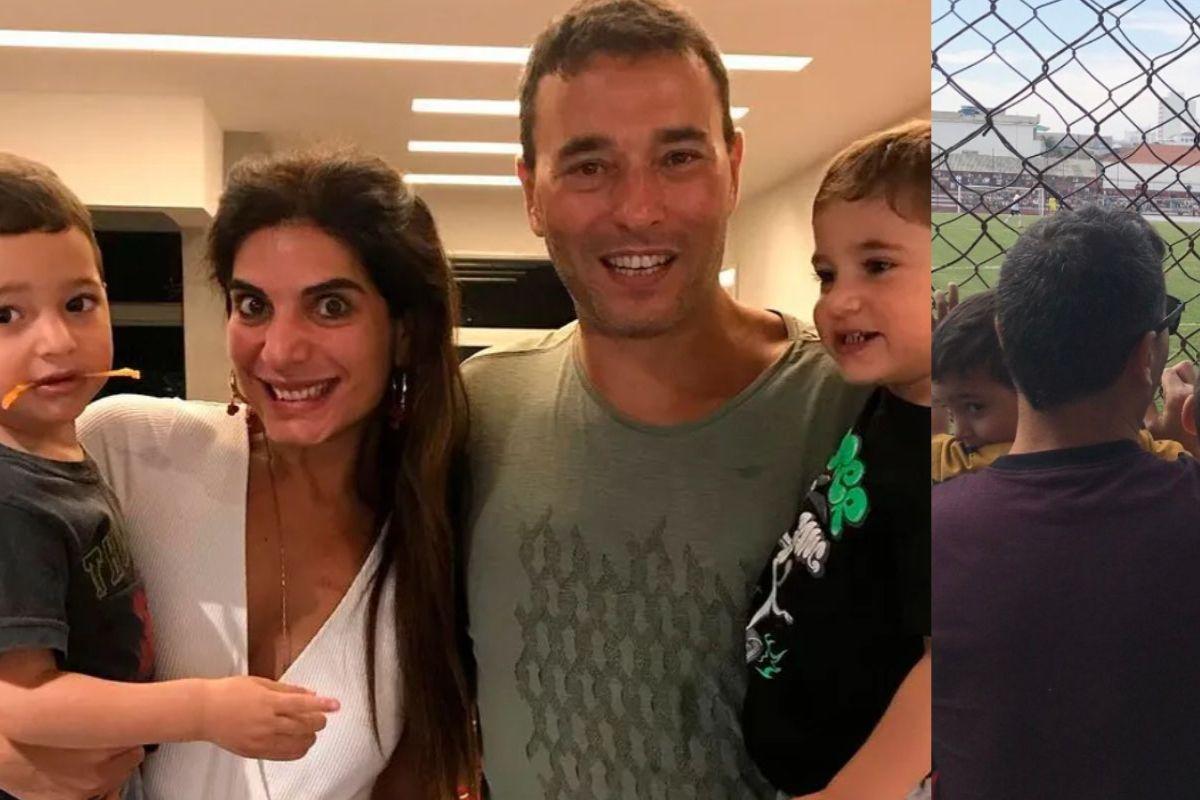 Andreia Sadi com o marido e os filhos