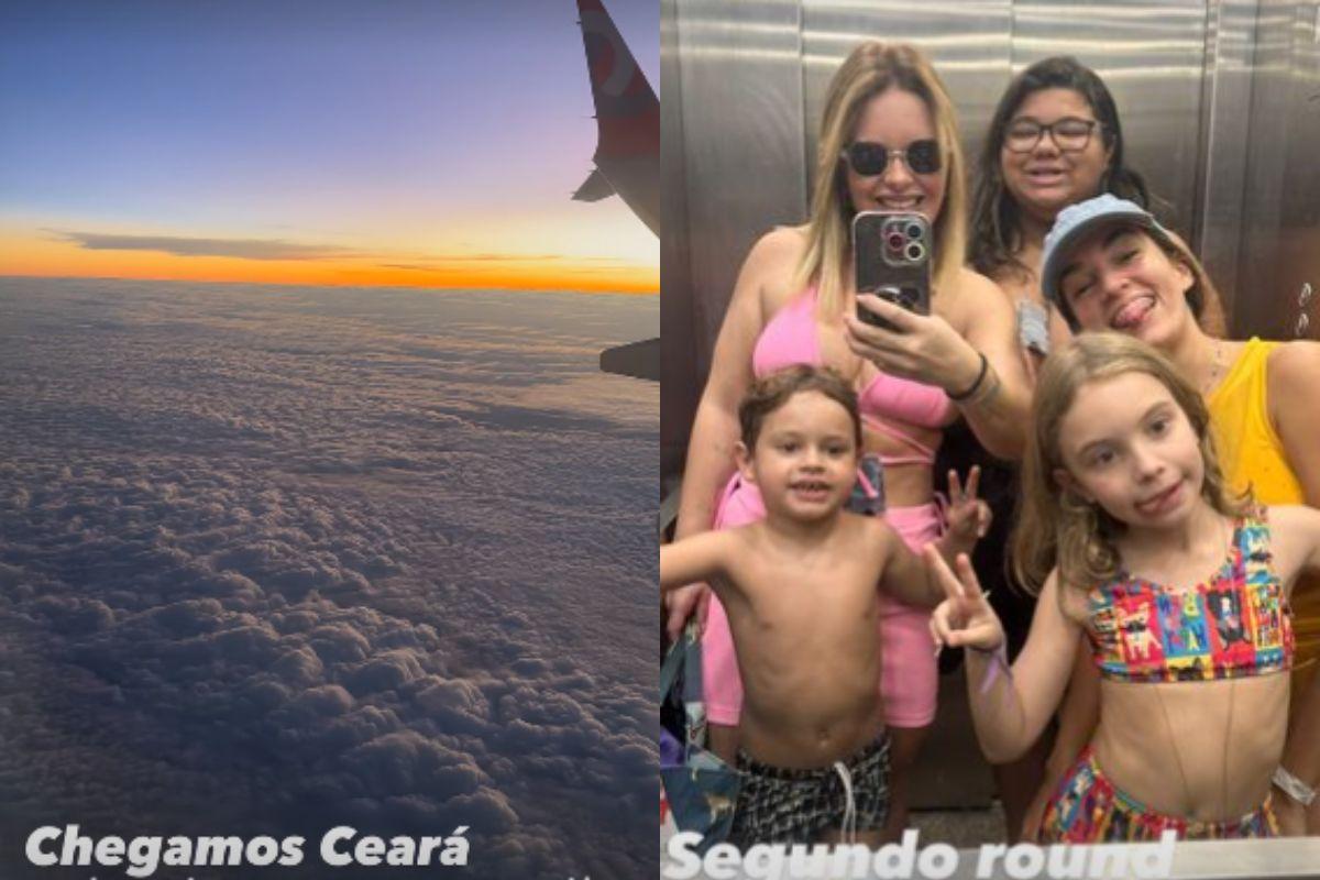 Mari Bridi viaja com os filhos