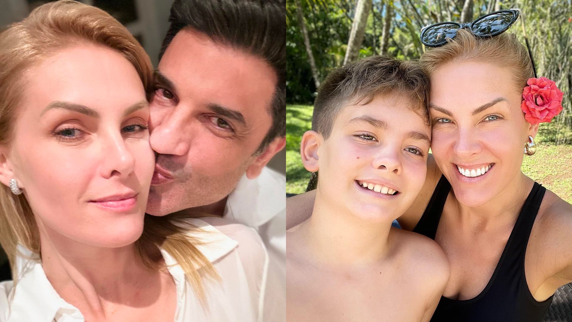 Ana Hickmann, Edu Guedes e filho
