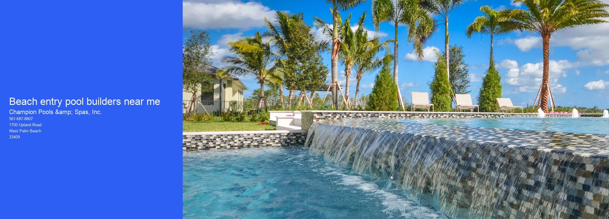 Beach entry pool builders near me