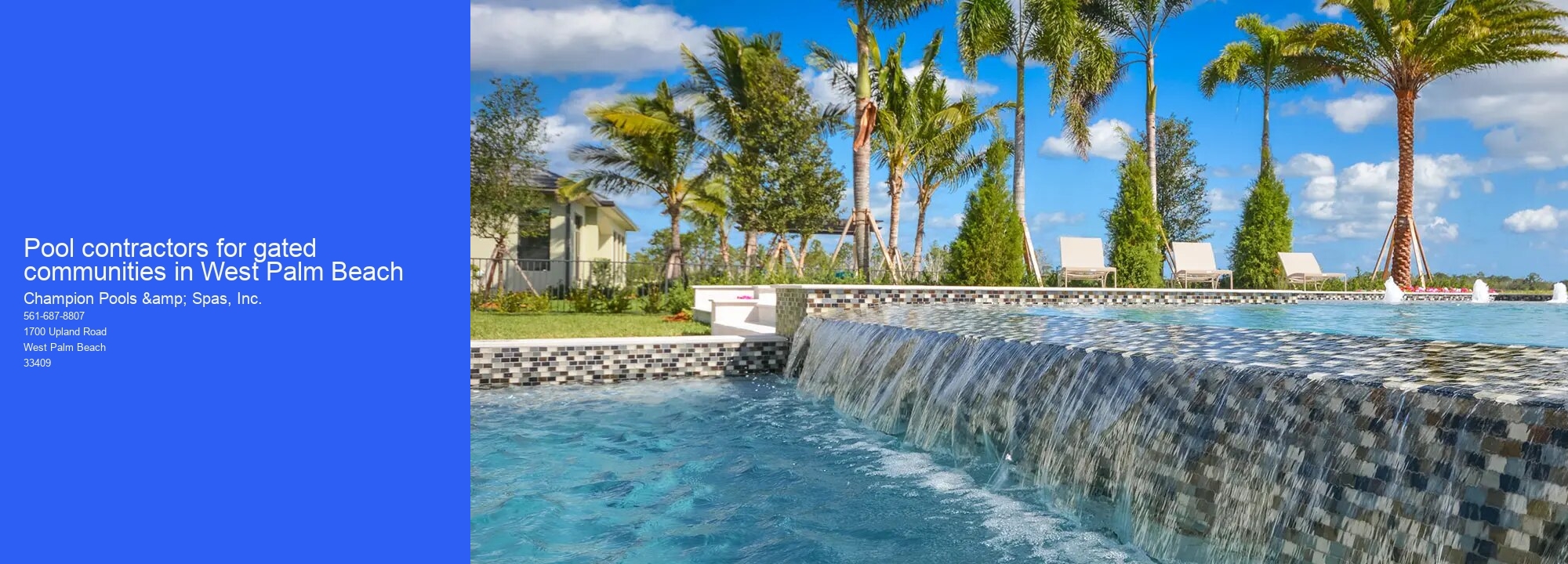 Pool contractors for gated communities in West Palm Beach
