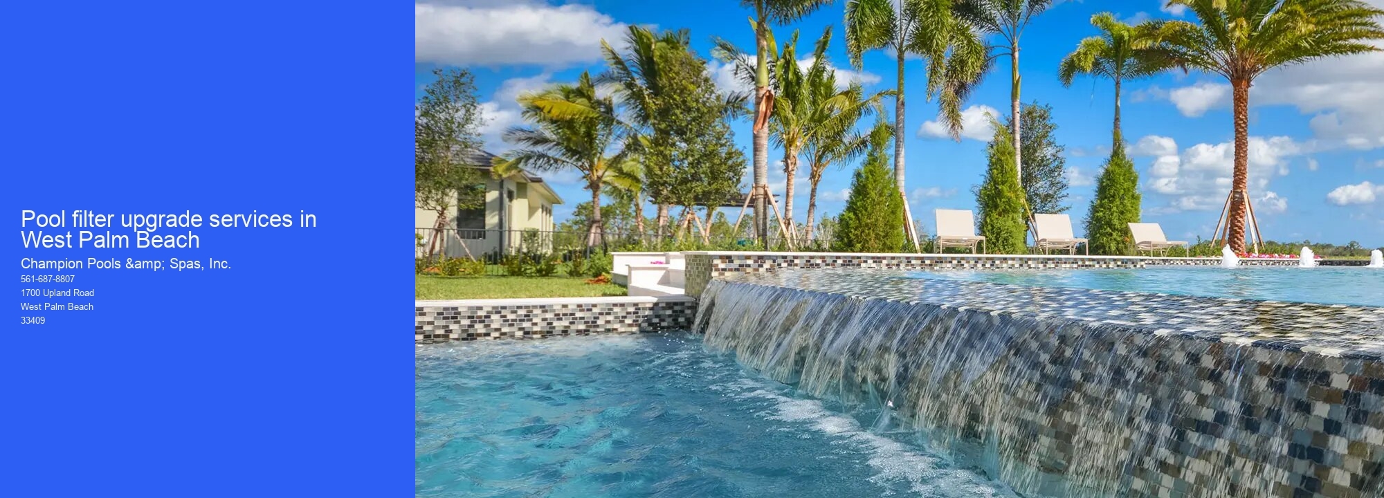 Pool filter upgrade services in West Palm Beach