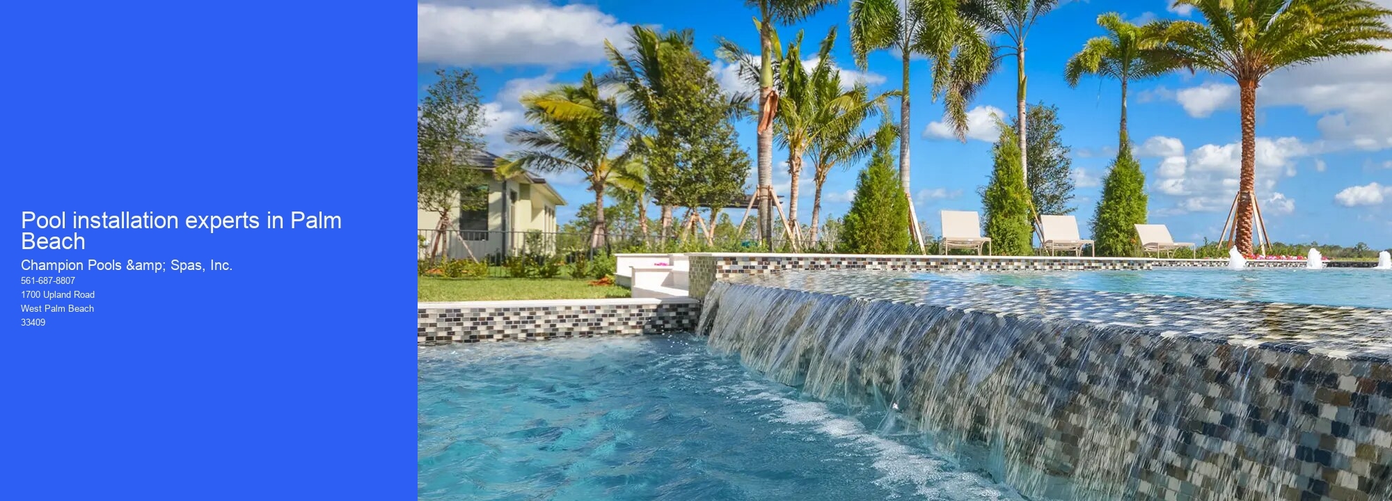 Pool installation experts in Palm Beach
