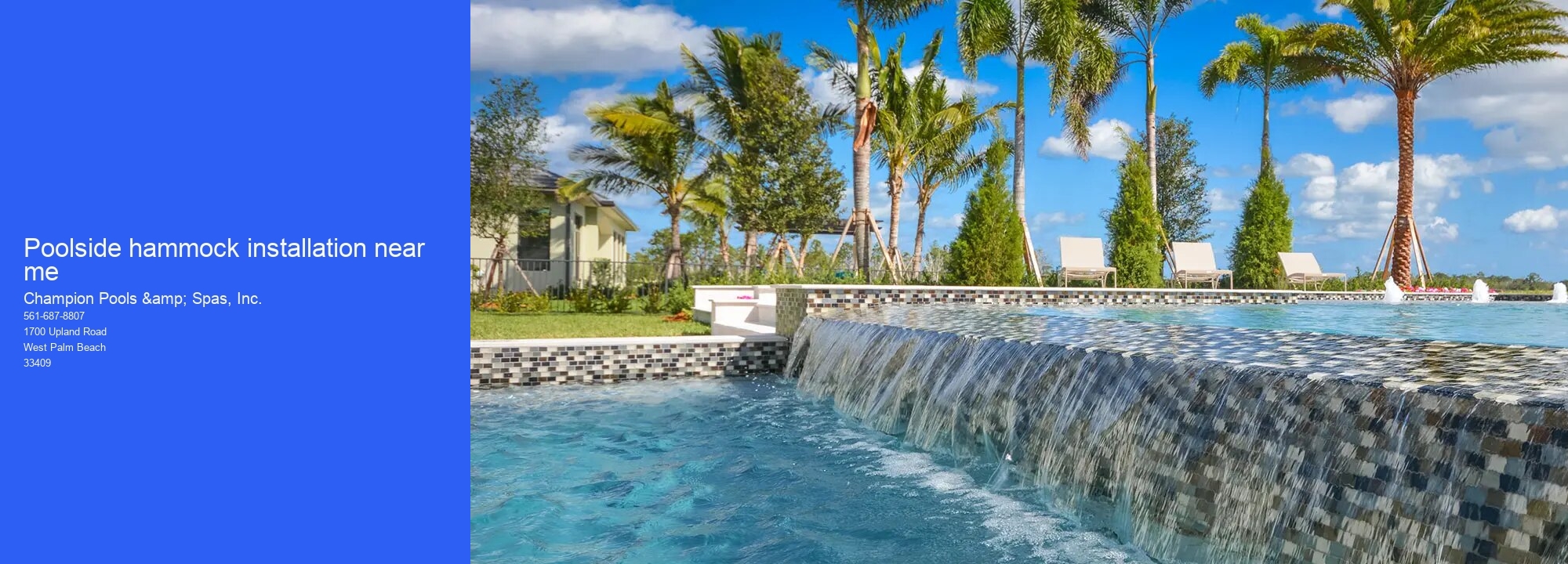 Poolside hammock installation near me