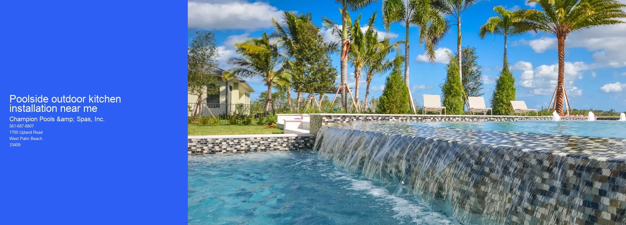 Poolside outdoor kitchen installation near me