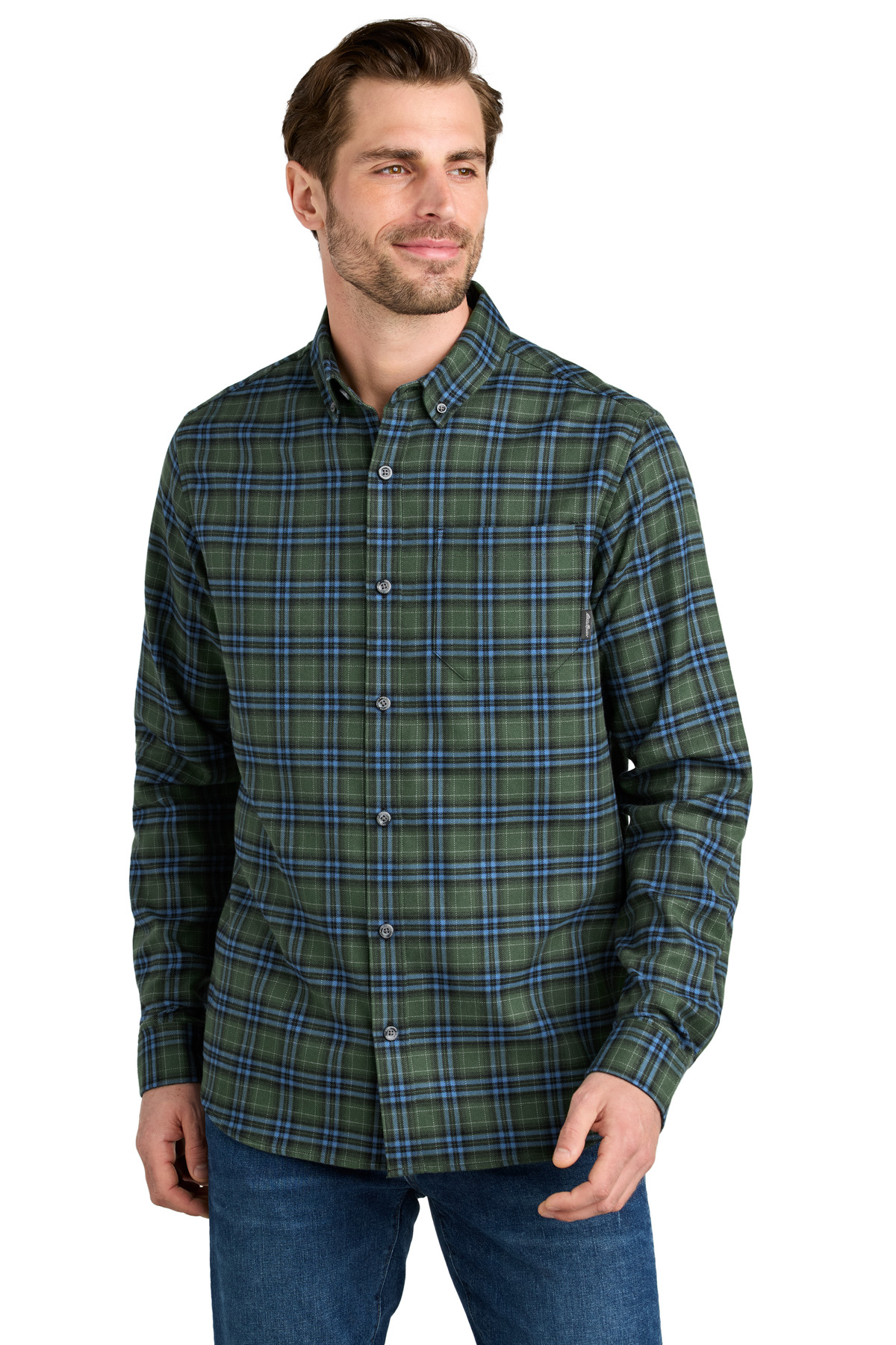 Eddie Bauer EB610 — Soft Olive Plaid