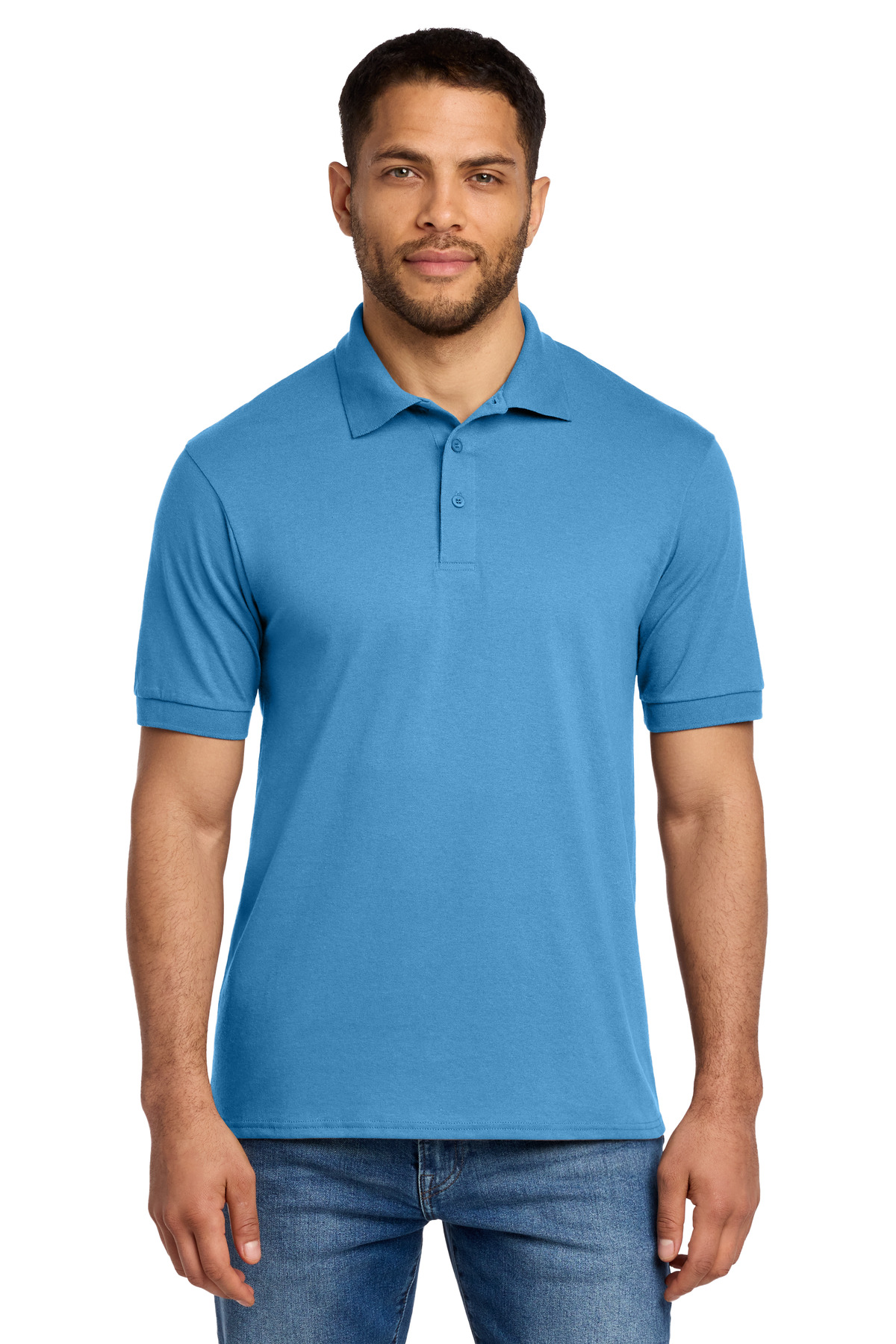 Port & Co KP55T — Aquatic Blue