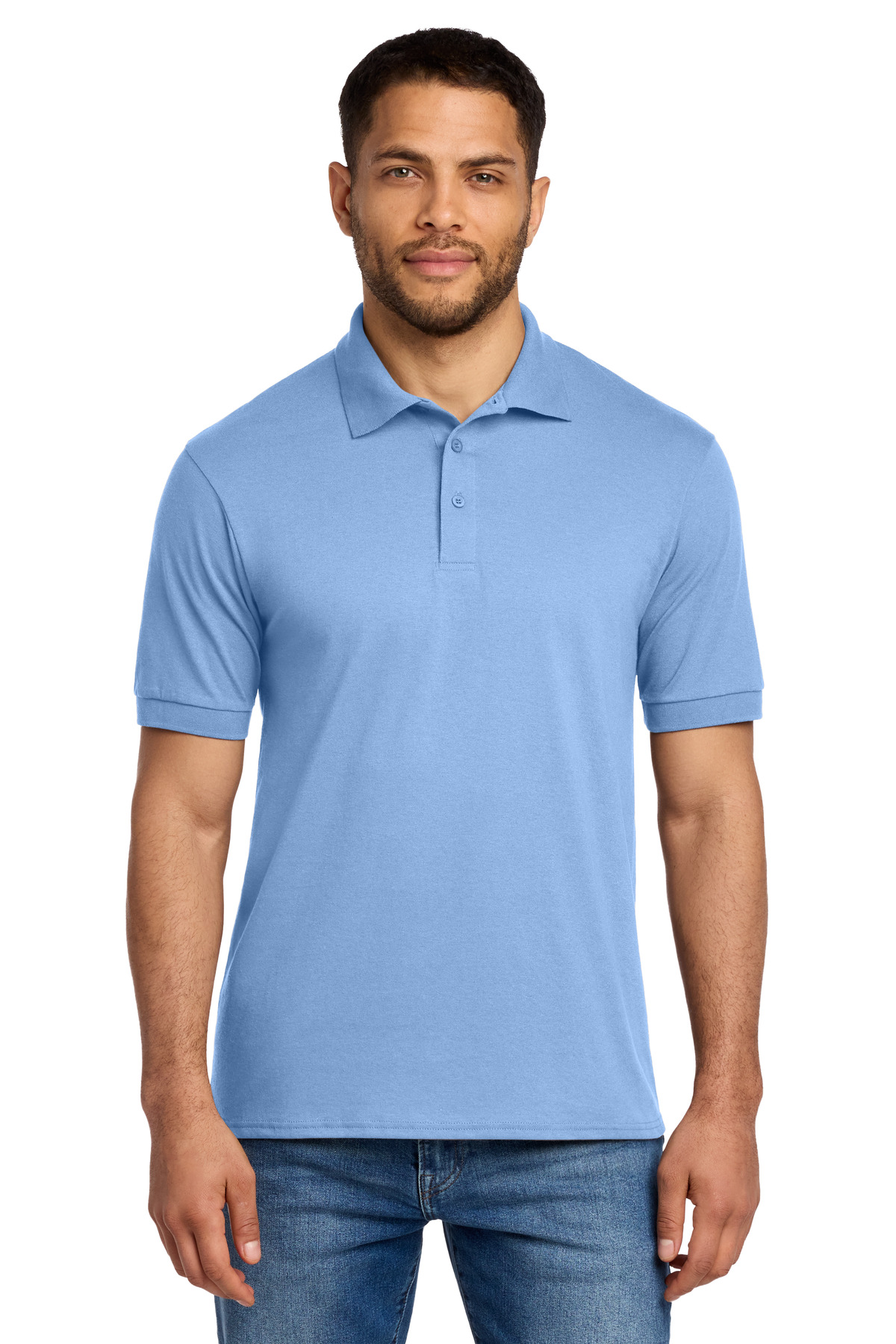 Port & Co KP55T — Light Blue