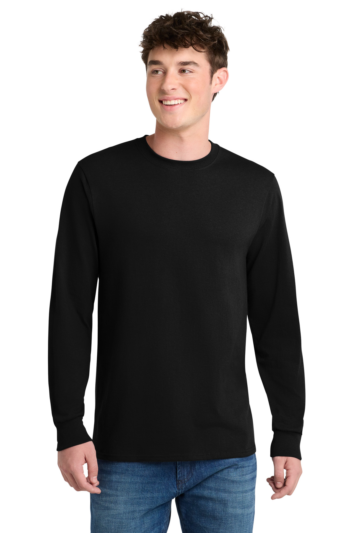 Port & Co PC55LS — Jet Black