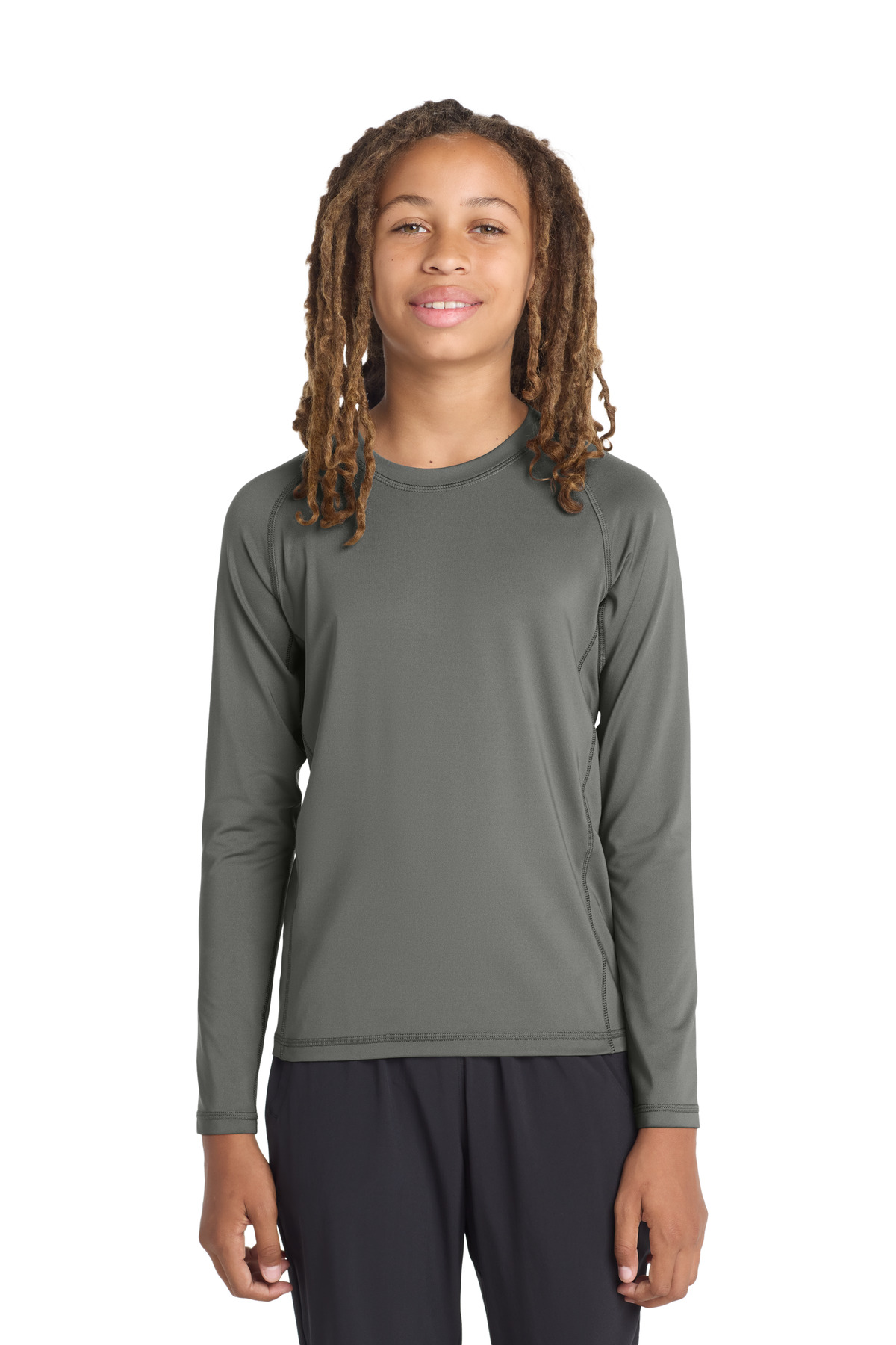 Sport-Tek YST470LS — Dark Smoke Grey