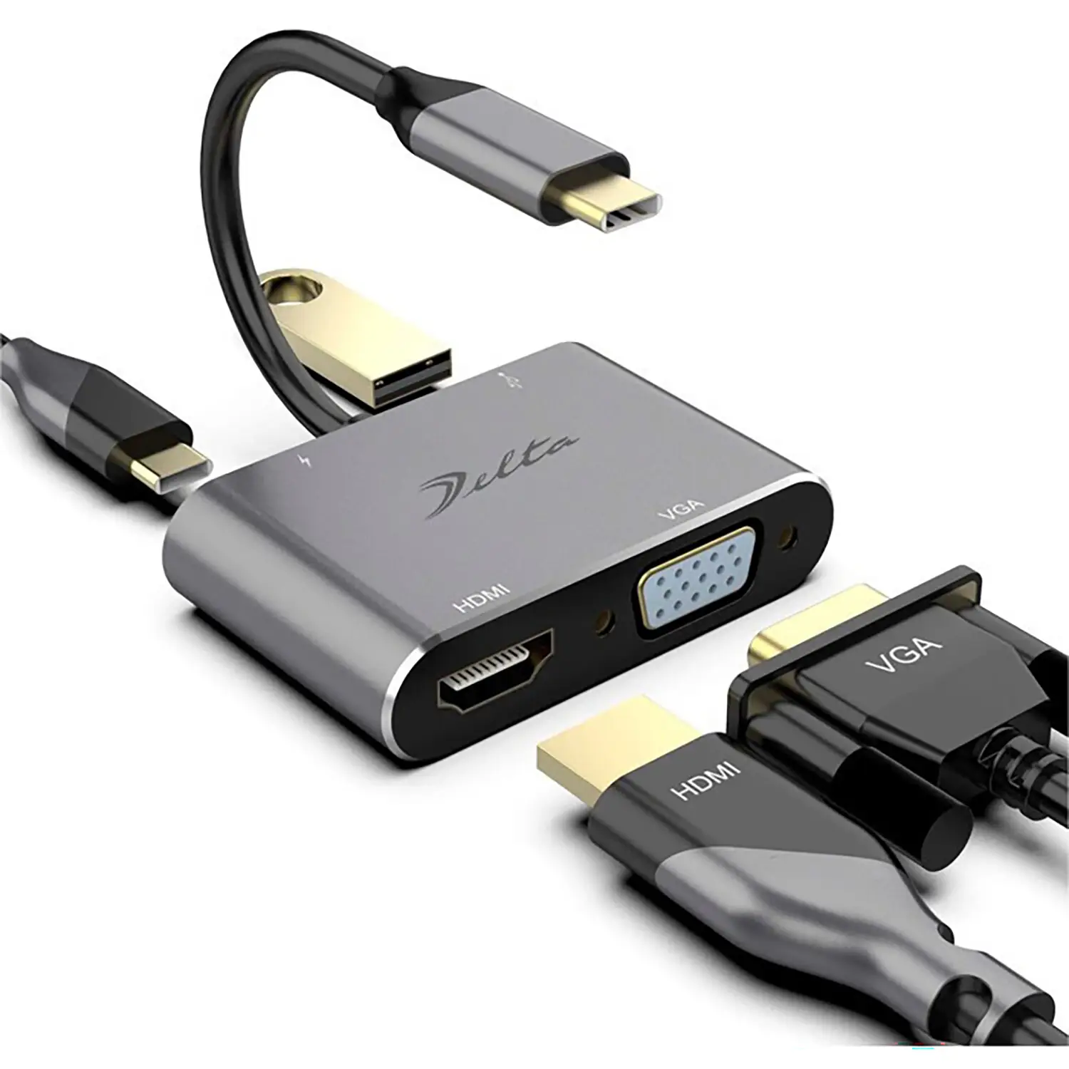 HUB USB TIPO C MOD. BYL-2001 4 PUERTOS (HDMI+USB3.0+PD)