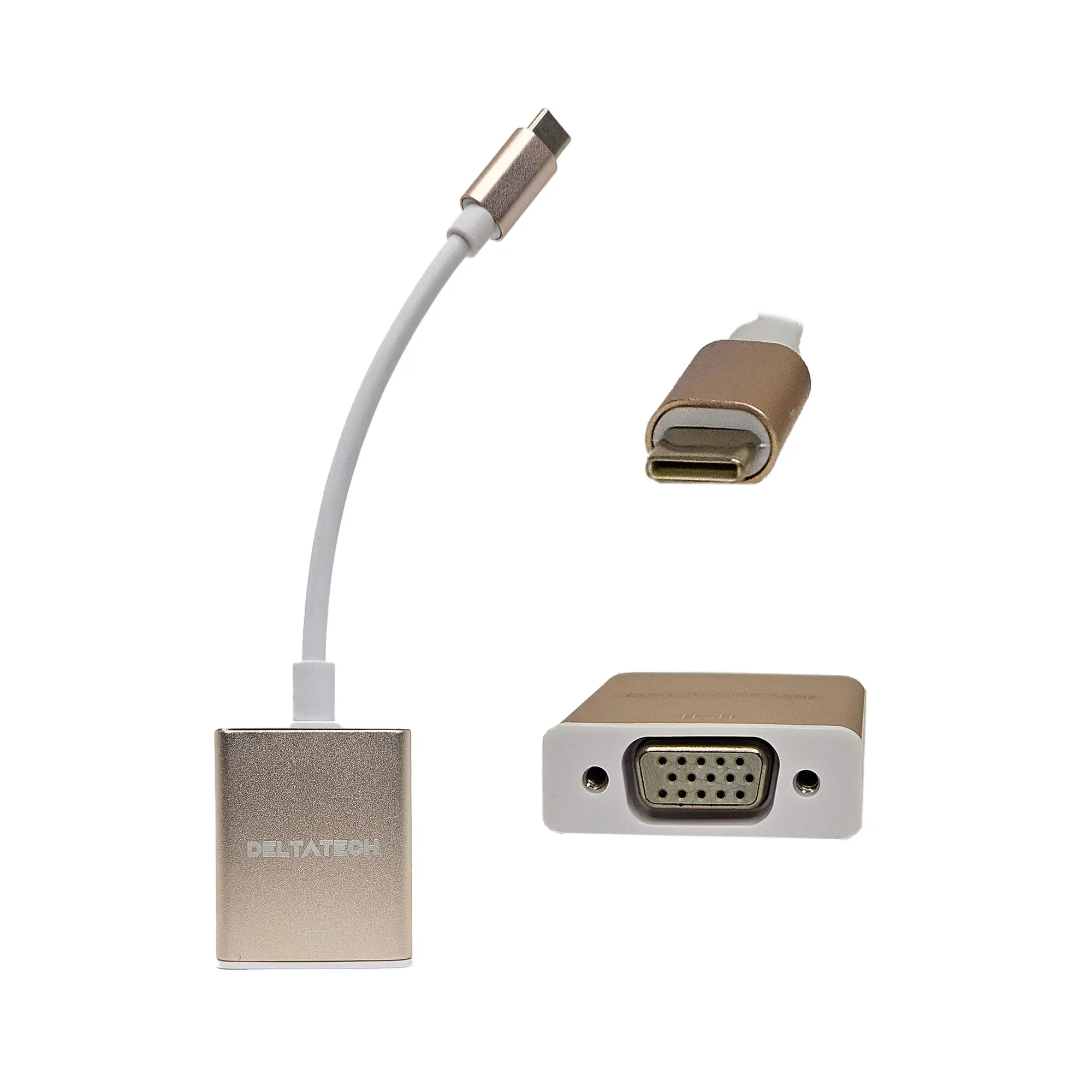 ADAPTADOR USB TIPO C A VGA TAMAÑO 12 CM (GEN 2)
