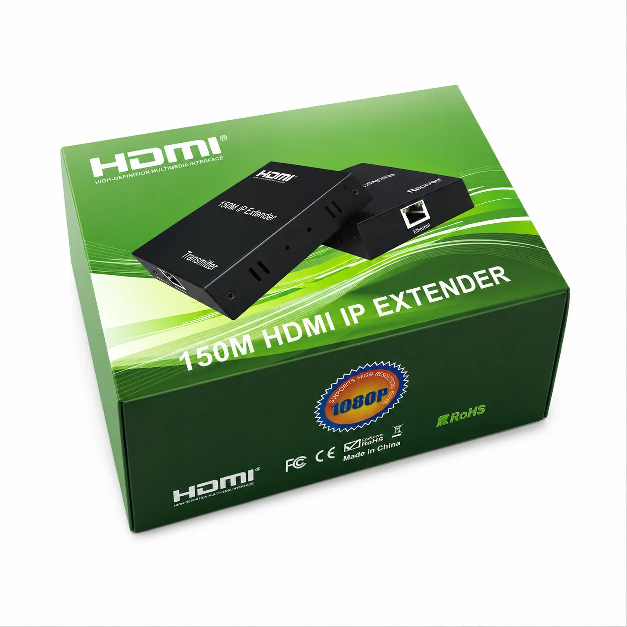 EXTENSOR DE SEÑAL HDMI DE 150M CON CABLE UTP CAT5E/CAT6