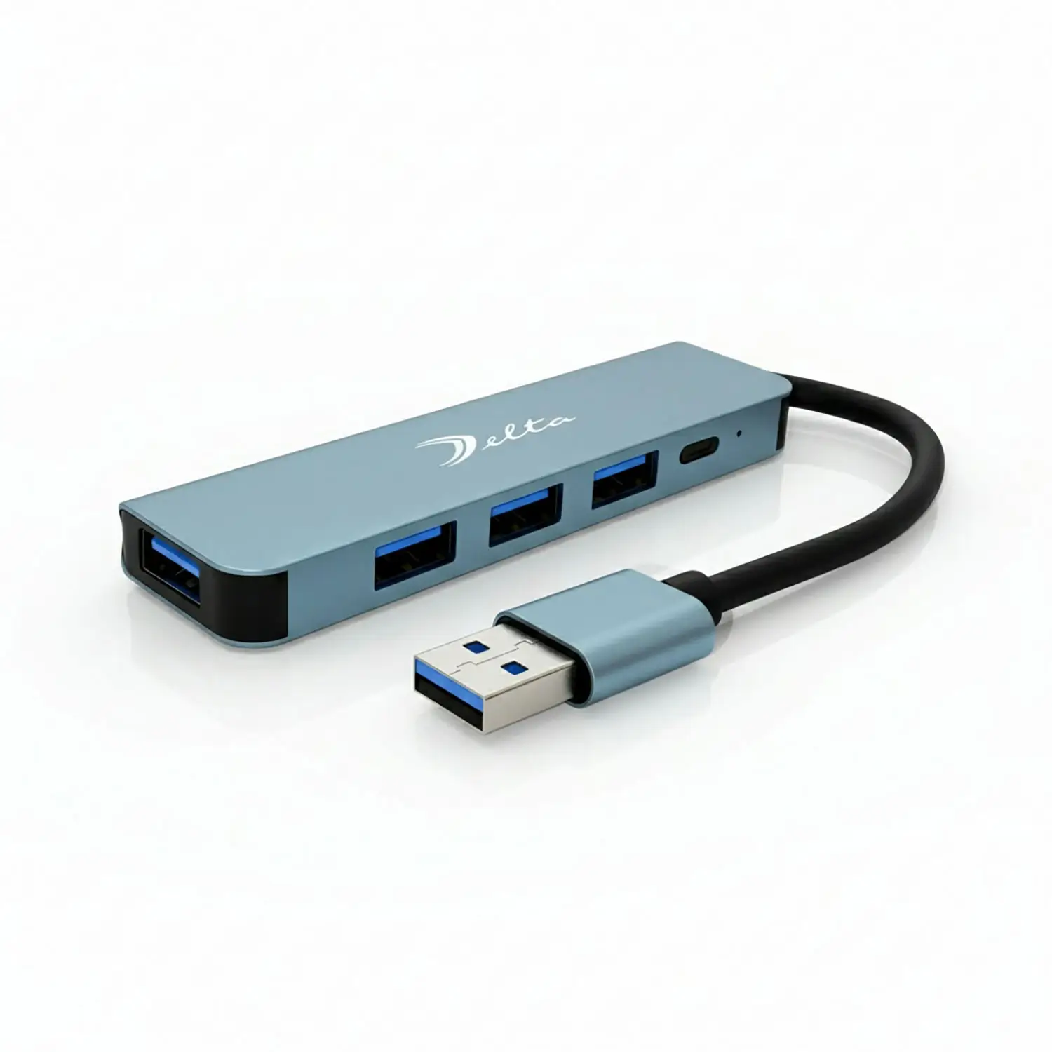 HUB USB 3.0 5 PUERTOS (USB 2.0×3+USB 3.0×1+PD 5V 2A) L=10 cm 2301U