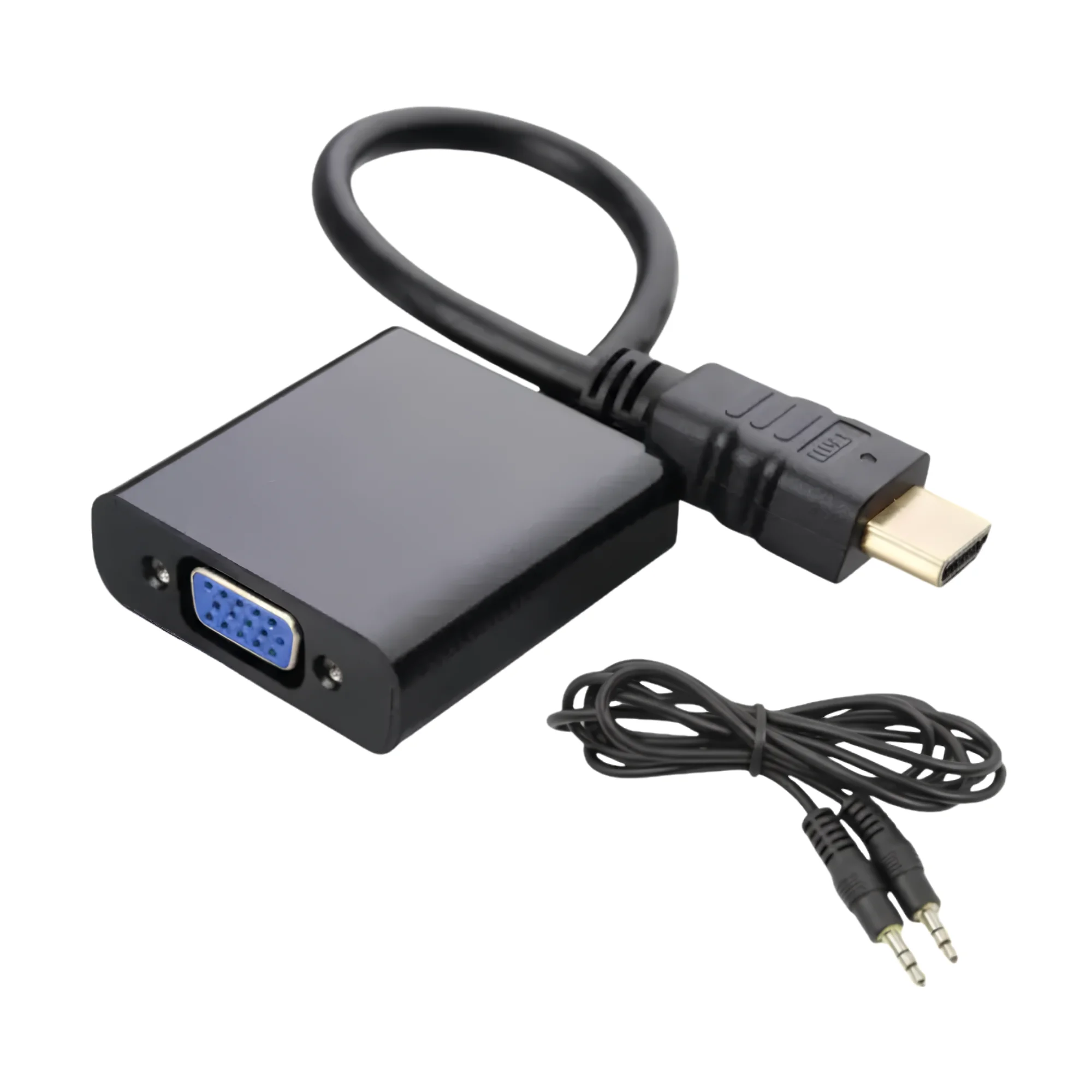 CABLE CONVERTIDOR HDMI A VGA VIDEO Y AUDIO L=20CM DELTATECH