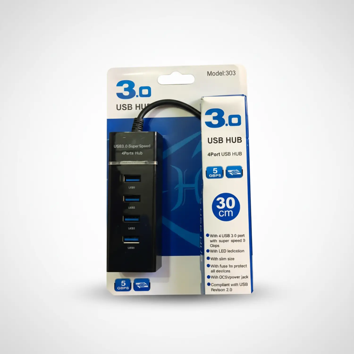 HUB USB 3.0 4 PUERTOS MODELO 303