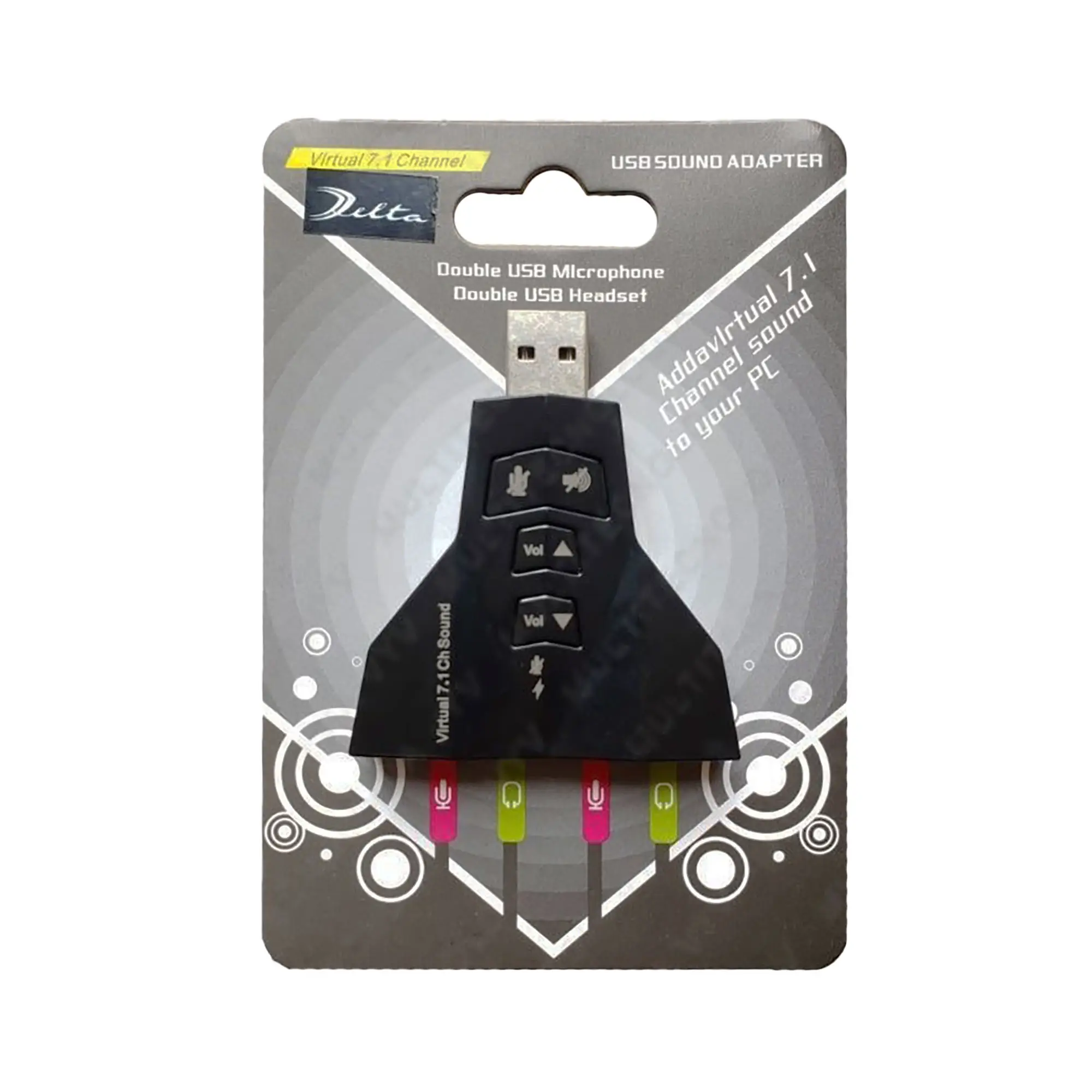 TARJETA EXTERNA USB DE SONIDO 4 ENTRADAS 7.1 CANALES
