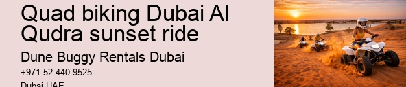 Quad biking Dubai Al Qudra sunset ride