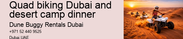 Quad biking Dubai and desert camp dinner