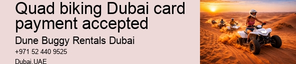 Quad biking Dubai card payment accepted